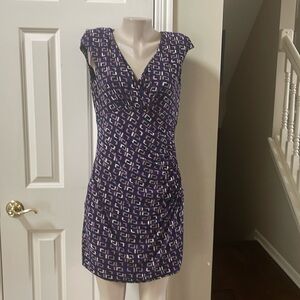 Ralph Lauren Print Ruched side Dress, 10